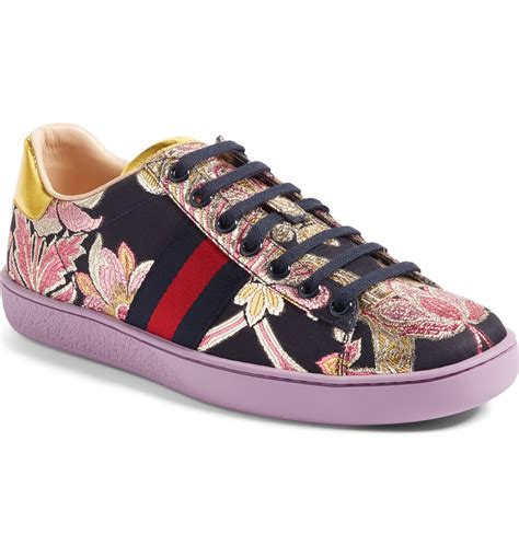 gucci floral aces|gucci ace sneakers gg print.